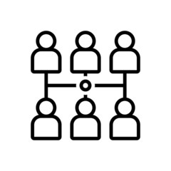 Black line icon for business affiliate network