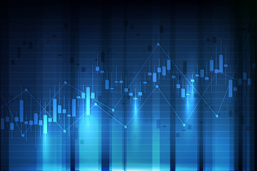Business candle stick graph chart of stock market investment trading, Bullish point, Bearish point for business and financial concepts, reports and investment. Vector illustration