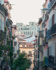Obraz premium View of buildings in Malasaña neighborhood Madrid, Spain
