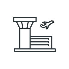 airport building vector icon