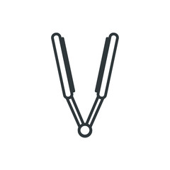 Obraz premium hair iron vector icon