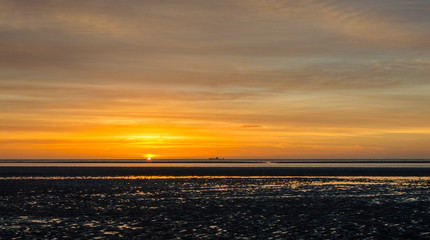 Fototapeta premium Sunrise On Beach Tide Out