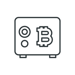 bitcoin safe vector icon