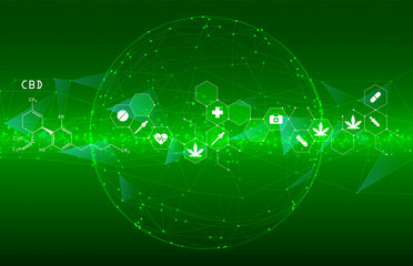 Abstract green, medical background design.