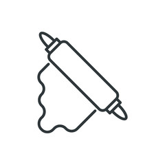 rolling pin vector icon