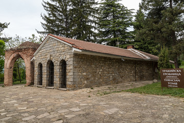 View of an ancient thracian tomb in Kazanlak, Bulgaria