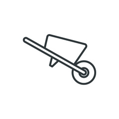 wheelbarrow vector icon