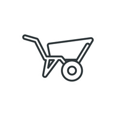 wheelbarrow vector icon
