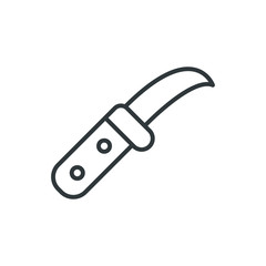 garden knife vector icon