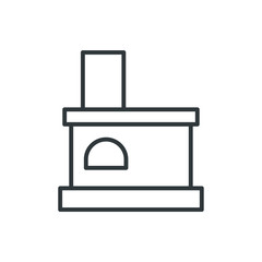 fireplace vector icon