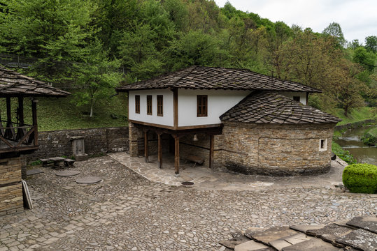 Scholl And Church Building In Architectural Ethnographic Complex 