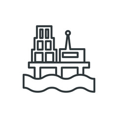 Naklejka premium offshore oil platform vector icon