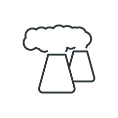 thermal power plant vector icon