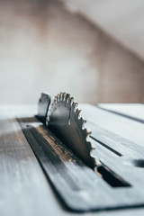 Table circular saw after work 