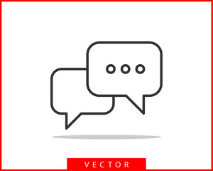 Talk bubble speech icon. Blank empty bubbles vector design elements. Chat on line symbol template. Dialogue balloon sticker silhouette.