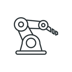 manufacture robot vector icon