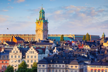 Fototapeta premium View of Stockholm Sweden early morning