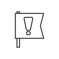 important flag vector icon