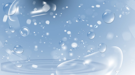 Water drop and water swirl, Nature concept, natural background