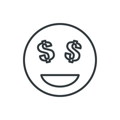 dollar smile vector icon