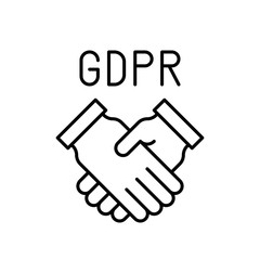 GDPR General Data Protection Regulation icon, line style