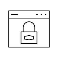 Obraz premium GDPR General Data Protection Regulation icon, line style