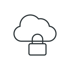 cloud lock vector icon