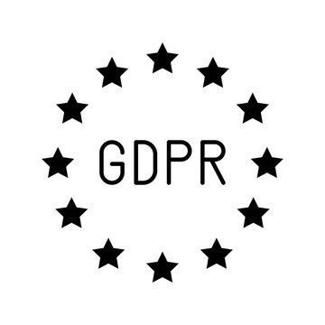 GDPR General Data Protection Regulation icon, solid style