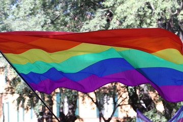 Rainbow flag, international symbol of peace and self-determination movements