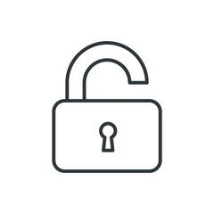 unlock vector icon