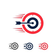 Target / Dart icon vector illustration. Fast target logo. One of set web icons