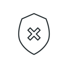 no protection vector icon