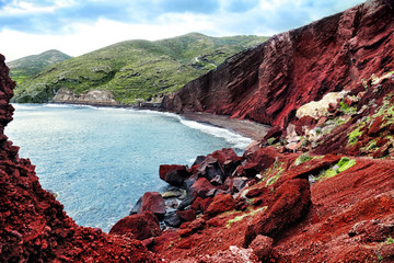 Beautiful view of sea coast at resort