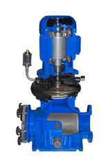 Water pump with filter inside view isolated on white background