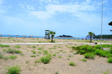turtle island and green Dalyan river in Turkey