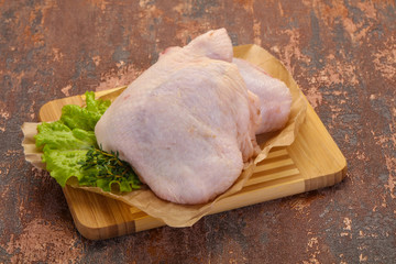 Raw chicken hip