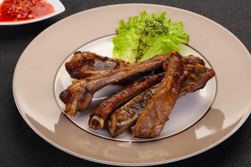 Roasted pork ribs