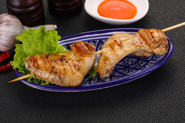 Chicken wings skewer