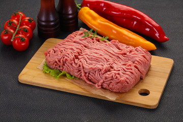 Raw turkey minced meat