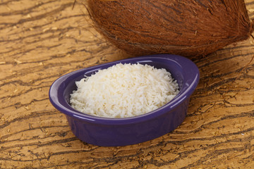 Coconut shredded chip with nut