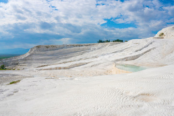 Pamukkale tranvanter pools at ancient Hierapolis , Denizli