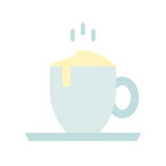 Steamed milk vector illustration, Beverage flat style icon