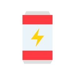Energy drink vector illustration, Beverage flat style icon