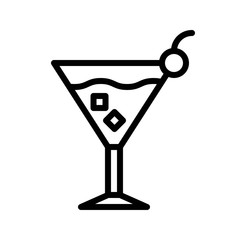 Cocktail vector illustration, Beverage line style icon