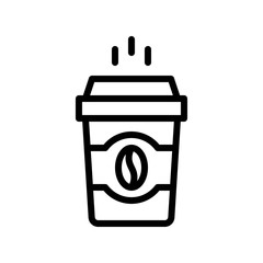 Coffee To Go vector illustration, Beverage line style icon