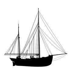 Sailing yacht silhouette 3