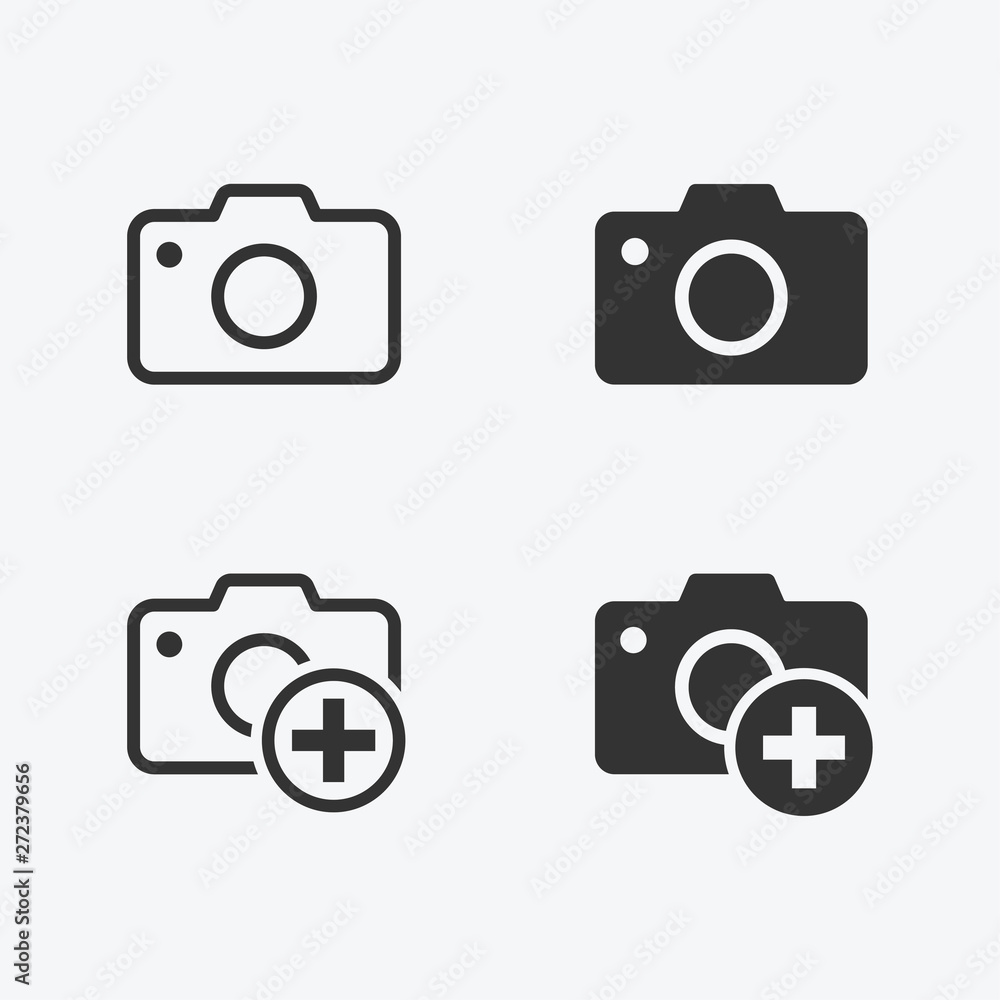 Poster add photo vector icon for graphic and web design.