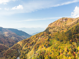 Beautiful mountain view of Japan autumn  of Nagano Prefecture,Japan.
