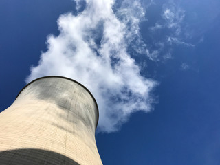 Cooling towers of nuclear power plant. 
