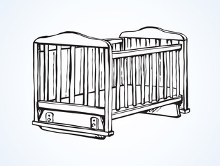 Cradle. Vector drawing